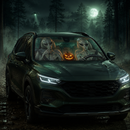 Halloween Alien Custom Car Windshield Sunshades