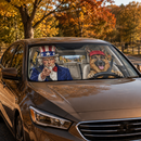 Uncle Sam And German Shepherds Custom Car Windshield Sunshades
