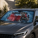 Ice Dog Custom Car Windshield Sunshades
