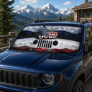 Jeep American Flag Custom Car Windshield Sunshades