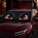 Black Angry Eyes Funny Car Auto Sun Shade