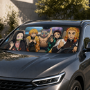Funny Demon Slayer Custom Car Windshield Sunshades