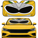 Wild Force Yellow Ranger Custom Car Windshield Sunshades