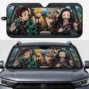 Demon Slayer Nezuko Driving Custom Car Windshield Sunshades Windshield Accessories Decor Gift
