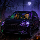 Labrador Retriever Witch Cosplay Custom Car Windshield Sunshades