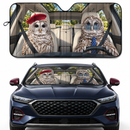 Barred Owls Couple Custom Car Windshield Sunshades
