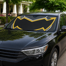 Power Rangers Megaforce Black Ranger Helmet Custom Car Windshield Sunshades