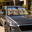 Corgi Face Car Auto Sun Shade Windshield Accessories Decor Gift