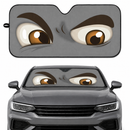 Grey Challenging Cartoon Eyes Custom Car Windshield Sunshades