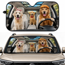 Golden Retriever Dogs Custom Car Windshield Sunshades
