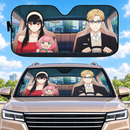 Spy x Family Anime Driving Cute Custom Car Windshield Sunshades