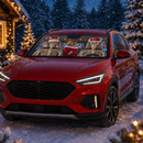 Christmas Skeleton Couple Custom Car Windshield Sunshades