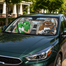 Funny M&M Chocolate Green Brown Driving Custom Car Windshield Sunshades