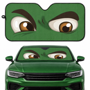 Green Challenging Cartoon Eyes Custom Car Windshield Sunshades