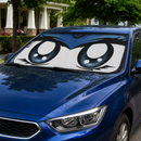 Cute Cartoon Eyes Blue Custom Car Windshield Sunshades