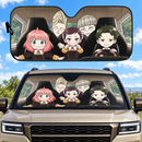 Spy x Family Anime Anya And Friends Driving Custom Car Windshield Sunshades