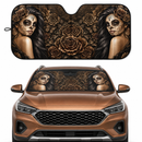 Calavera Girl Sepia Custom Car Windshield Sunshades