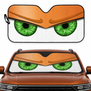Orange Funny Angry Cartoon Eyes Custom Car Windshield Sunshades