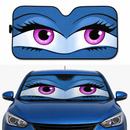 Funny Girly Blue Eyes Custom Car Windshield Sunshades