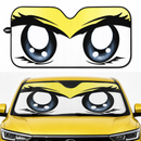 Cute Cartoon Eyes Yellow Custom Car Windshield Sunshades