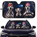 Halloween Dalmatian Family Custom Car Windshield Sunshades