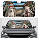 Bull Terrier Couple Dog Custom Car Windshield Sunshades