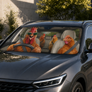 Driving Sunglasses Chickens Custom Car Windshield Sunshades