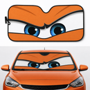 Orange Angry Eyes Custom Car Windshield Sunshades