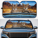Coyote Couple Custom Car Windshield Sunshades
