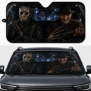 Jason Voorhees And Jason Voorhees Friday 13th Horro Movie Custom Car Windshield Sunshades