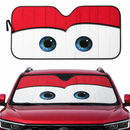 Red Car Eyes Custom Car Windshield Sunshades Windshield Accessories Decor Gift