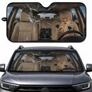 Funny Cat Broke Glass Custom Car Windshield Sunshades