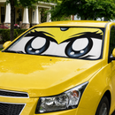 Cute Cartoon Eyes Yellow Custom Car Windshield Sunshades