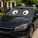 Black Slight Surprised Cartoon Eyes Custom Car Windshield Sunshades