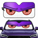 Purple Funny Angry Cartoon Eyes Custom Car Windshield Sunshades