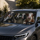 Dairy Cows Family Driving Custom Car Windshield Sunshades