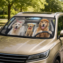 Golden Retriever Dogs Custom Car Windshield Sunshades