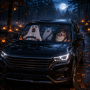 Spooky Dog Custom Car Windshield Sunshades