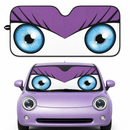 Purple Cute Eyes Cartoon Custom Car Windshield Sunshades