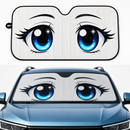 Anime Funny Eyes Car Sun Shades Windshield Accessories Decor Gift