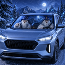 Halloween Yeti Custom Car Windshield Sunshades