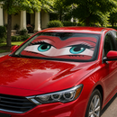 Funny Girly Red Eyes Custom Car Windshield Sunshades