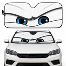 White Angry Eyes Custom Car Windshield Sunshades