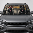 Black German Shepherd Dog Custom Car Windshield Sunshades