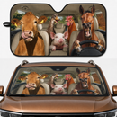 Driving Farm Animals Drive Custom Car Windshield Sunshades
