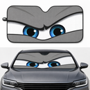 Grey Angry Eyes Custom Car Windshield Sunshades
