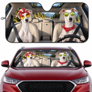 Whippet Dog Custom Car Windshield Sunshades