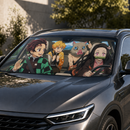 Demon Slayer Nezuko Driving Custom Car Windshield Sunshades Windshield Accessories Decor Gift