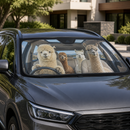 Llama and Alpaca Custom Car Windshield Sunshades