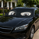 Black Challenging Cartoon Eyes Custom Car Windshield Sunshades